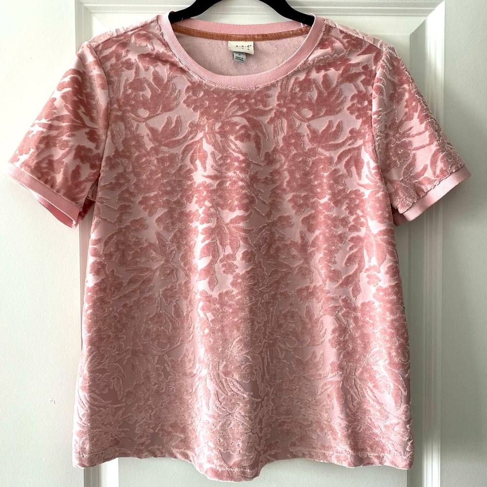 A New Day Velvet Floral Top SZ Small